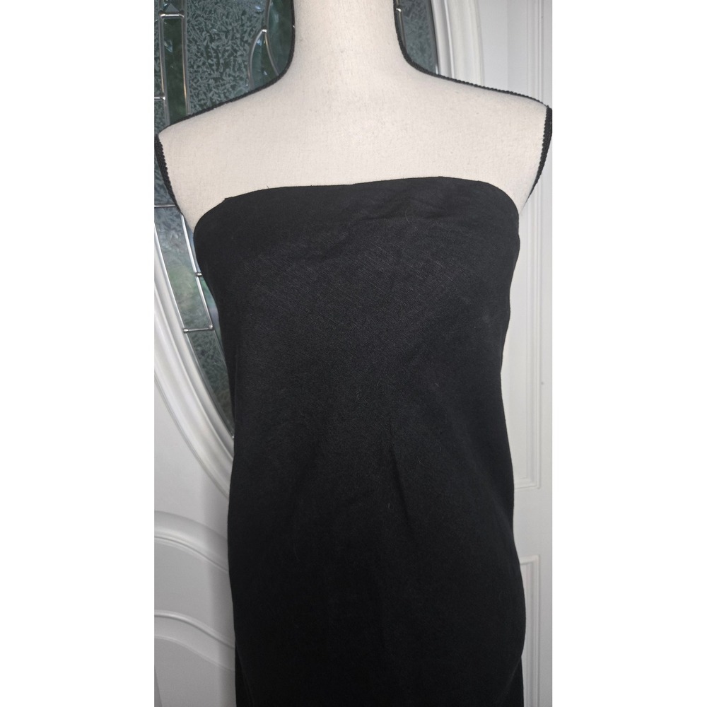 Banana Republic Linen Blend Strapless Tube Maxi Dress Black Size 8 - Picture 3 of 6